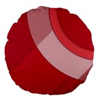 Red Material Design Large 18  Premium Flano Round Cushions Front