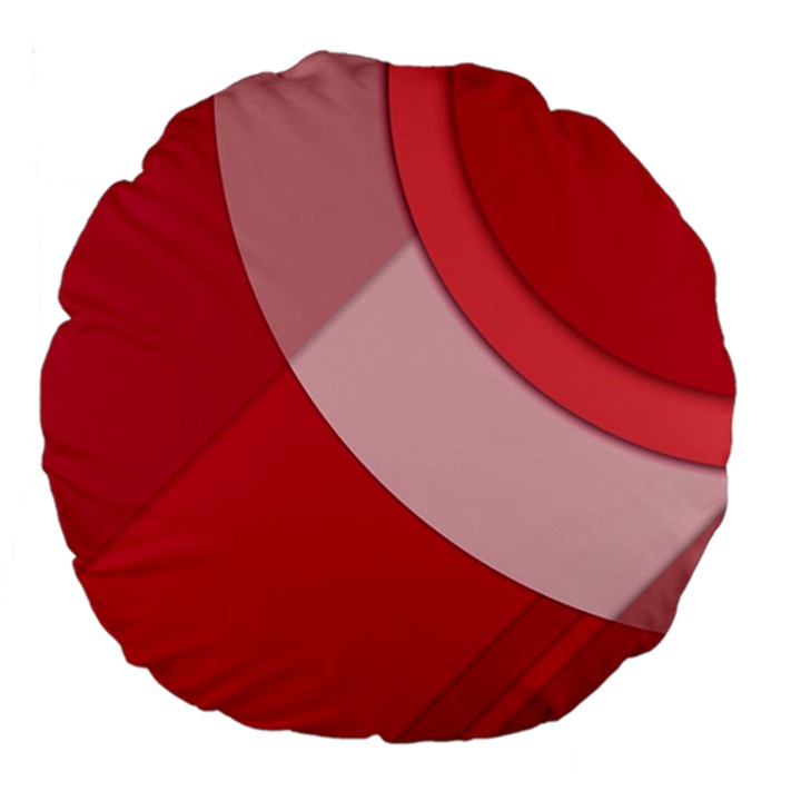 Red Material Design Large 18  Premium Flano Round Cushions