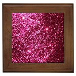 Pink Glitter Framed Tiles Front