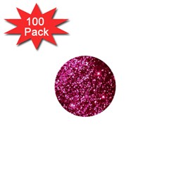 Pink Glitter 1  Mini Buttons (100 Pack)  by Amaryn4rt