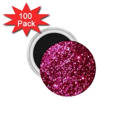 Pink Glitter 1 75  Magnets (100 Pack) 