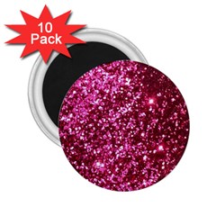 Pink Glitter 2 25  Magnets (10 Pack) 