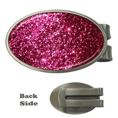 Pink Glitter Money Clips (oval) 