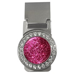 Pink Glitter Money Clips (cz)  by Amaryn4rt