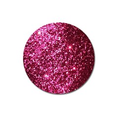 Pink Glitter Magnet 3  (round)