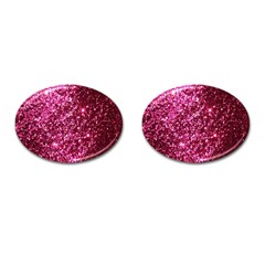 Pink Glitter Cufflinks (oval) by Amaryn4rt