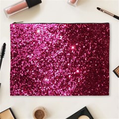 Pink Glitter Cosmetic Bag (xl) by Amaryn4rt