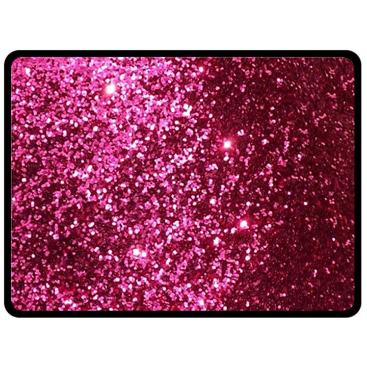 Pink Glitter Fleece Blanket (Large) 