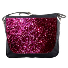 Pink Glitter Messenger Bags by Amaryn4rt