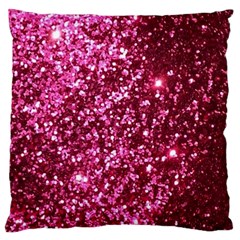 Pink Glitter Large Cushion Case (two Sides) by Amaryn4rt