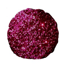 Pink Glitter Standard 15  Premium Round Cushions