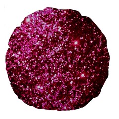 Pink Glitter Large 18  Premium Round Cushions