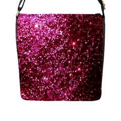 Pink Glitter Flap Messenger Bag (l)  by Amaryn4rt