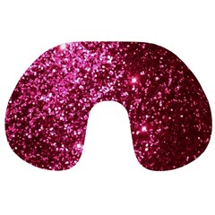 Pink Glitter Travel Neck Pillows by Amaryn4rt