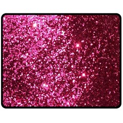 Pink Glitter Double Sided Fleece Blanket (medium)  by Amaryn4rt