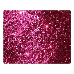 Pink Glitter Double Sided Flano Blanket (large) 