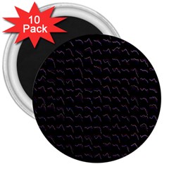 Smooth Color Pattern 3  Magnets (10 Pack) 