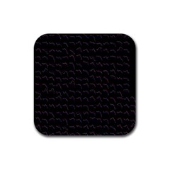 Smooth Color Pattern Rubber Square Coaster (4 Pack) 