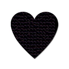 Smooth Color Pattern Heart Magnet