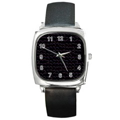 Smooth Color Pattern Square Metal Watch