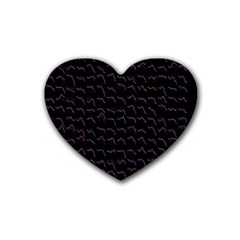 Smooth Color Pattern Rubber Coaster (heart) 