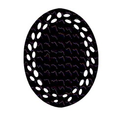 Smooth Color Pattern Oval Filigree Ornament (two Sides) by Amaryn4rt