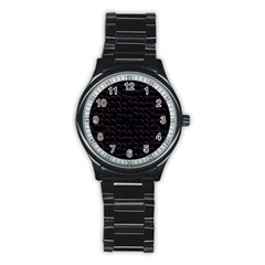 Smooth Color Pattern Stainless Steel Round Watch by Amaryn4rt