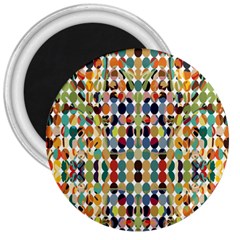 Retro Pattern Abstract 3  Magnets