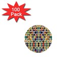 Retro Pattern Abstract 1  Mini Buttons (100 pack)  Front