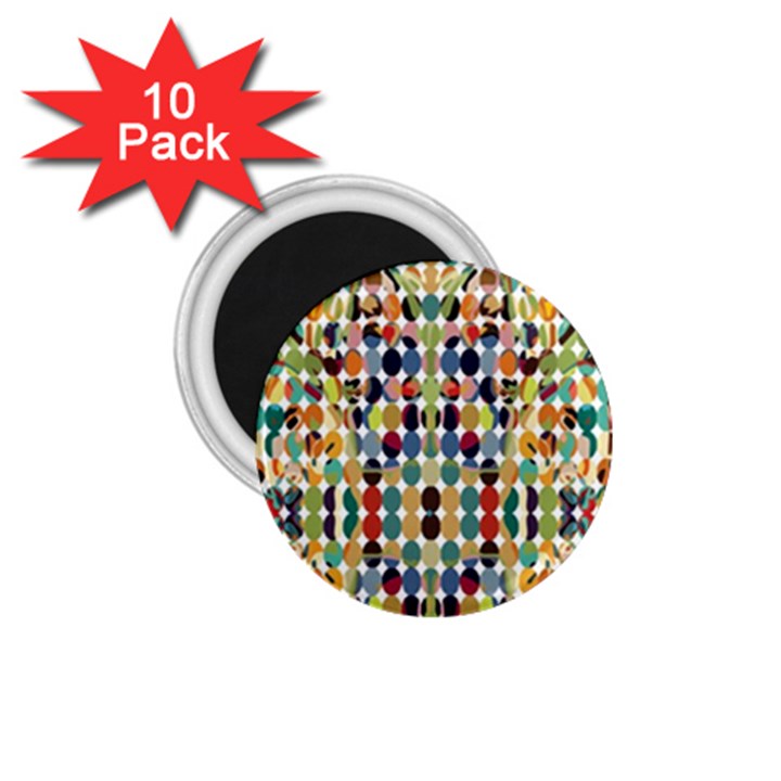 Retro Pattern Abstract 1.75  Magnets (10 pack) 