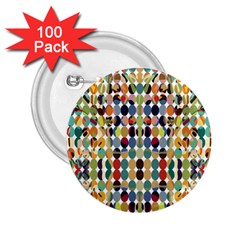 Retro Pattern Abstract 2 25  Buttons (100 Pack) 