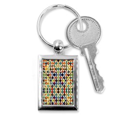 Retro Pattern Abstract Key Chains (rectangle) 