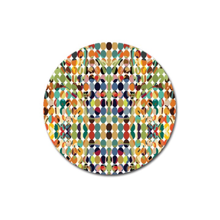 Retro Pattern Abstract Magnet 3  (Round)