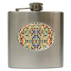 Retro Pattern Abstract Hip Flask (6 Oz)