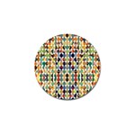 Retro Pattern Abstract Golf Ball Marker Front