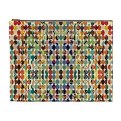 Retro Pattern Abstract Cosmetic Bag (xl)