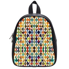 Retro Pattern Abstract School Bags (small) 