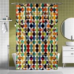 Retro Pattern Abstract Shower Curtain 48  X 72  (small) 