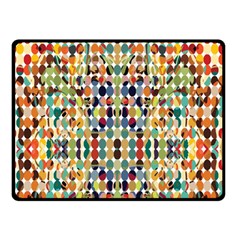 Retro Pattern Abstract Double Sided Fleece Blanket (small) 