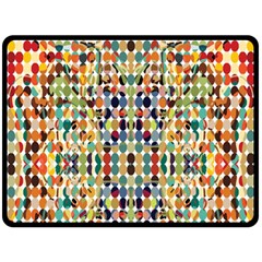 Retro Pattern Abstract Double Sided Fleece Blanket (large)  by Amaryn4rt