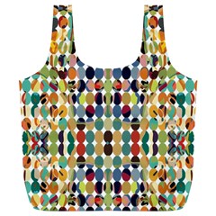 Retro Pattern Abstract Full Print Recycle Bags (l) 