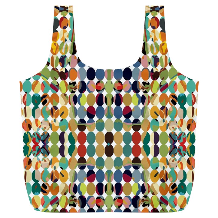 Retro Pattern Abstract Full Print Recycle Bags (L) 