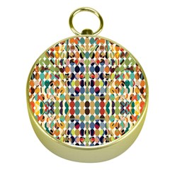 Retro Pattern Abstract Gold Compasses