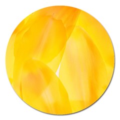 Yellow Pattern Painting Magnet 5  (Round)