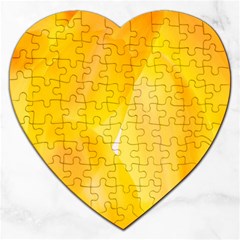 Yellow Pattern Painting Jigsaw Puzzle (heart)