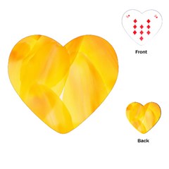 Yellow Pattern Painting Playing Cards (Heart) 