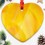 Yellow Pattern Painting Heart Ornament (Two Sides) Front