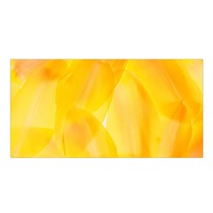 Yellow Pattern Painting Satin Shawl