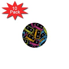 Type Pattern 1  Mini Buttons (10 Pack) 