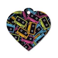 Type Pattern Dog Tag Heart (one Side)